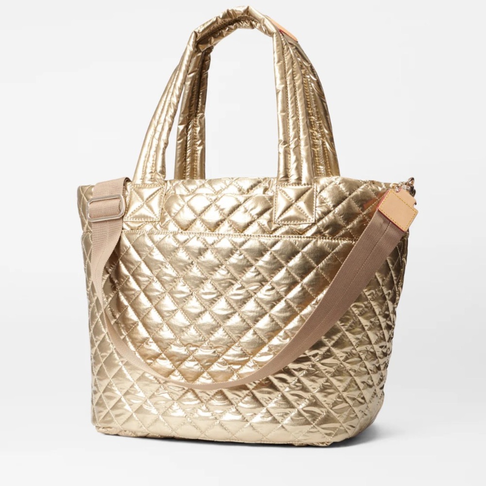 MZ Wallace Antique Gold Medium Metro Tote Deluxe Bag NWT - Picture 6 of 7
